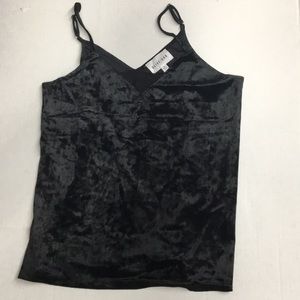 Velvet tank top black
